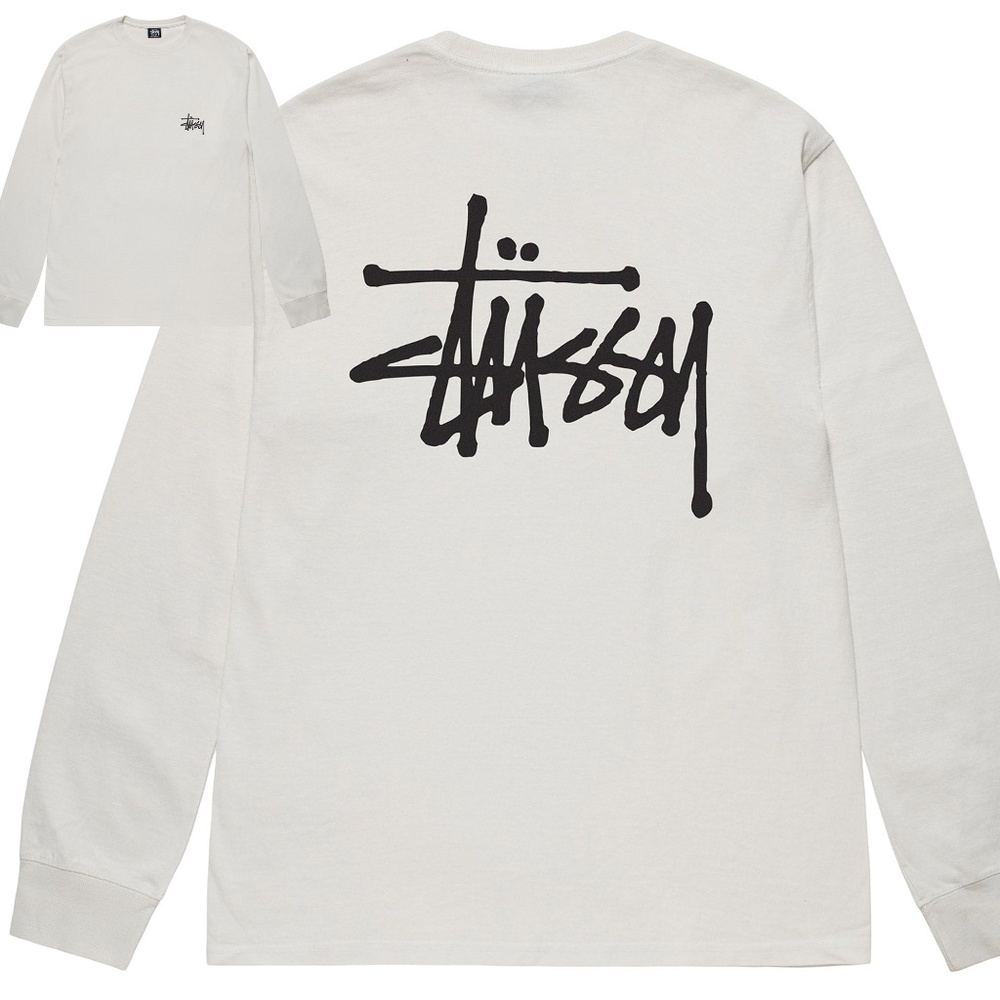 New Basic Stussy Mens FOOG (GRAY) L/S Tee T Shirt